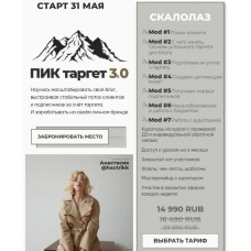 Пик Таргет 3.0. Анастасия Каланча  