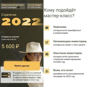 Стратегия 2022. Ольга Гогаладзе. Pro.finansy