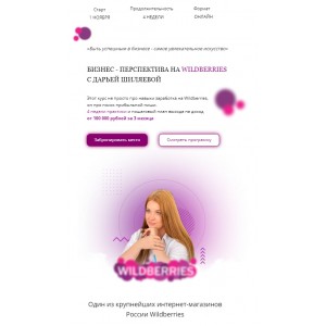 Бизнес - перспектива на Wildberries. Тариф Масштабный Wildberries. Дарья Шиляева