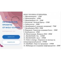 Легендарные проекты от Nioly School. Комплект курсов. Полина Пушкарева  nioly Ниоли