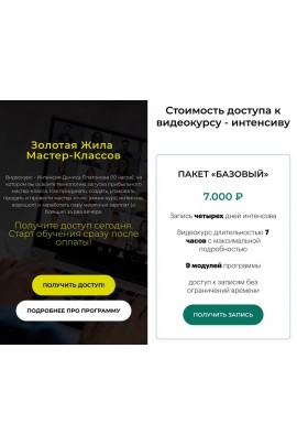 Золотая Жила мастер-классов. Денис Платонов