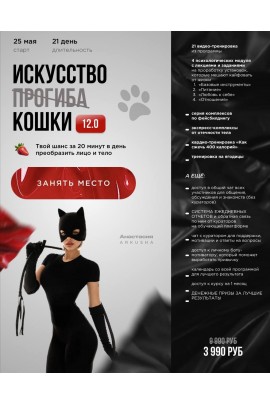 Искусство прогиба (кошки) 12.0. Анастасия Аркуша, arkusha.a