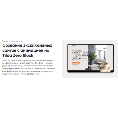 Создание эксклюзивных сайтов с анимацией на Tilda Zero Block. Анастасия Свеженцева, Breezzly