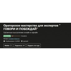 Ораторское мастерство для экспертов говори и побеждай. Елизавета Климчук, Udemy