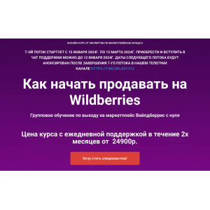 Как начать продавать на Wildberries. 7 поток 