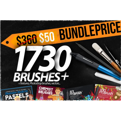 1730+ Brushes BIG BUNDLE.  Creativemarket