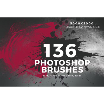 136 Photoshop Brushes.  Creativemarket  ScaryClown