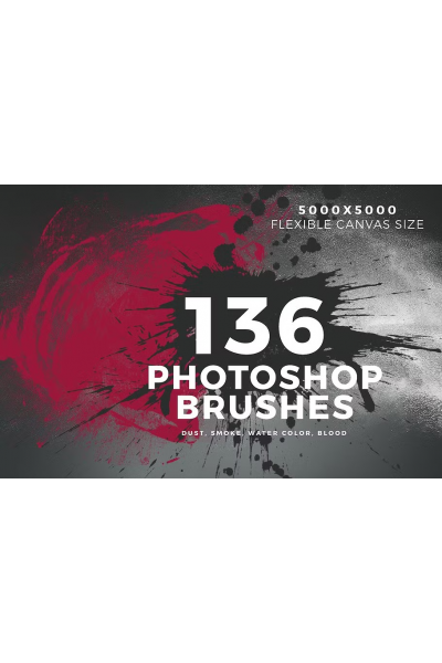 136 Photoshop Brushes.  Creativemarket  ScaryClown