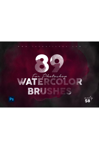 89 Watercolour photoshop Brushes.  Creativemarket   ScaryClown