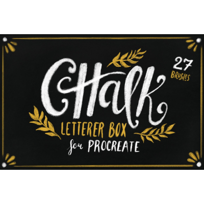 Chalk Letterer Box for Procreate.  Creativemarket  Guerillacraft