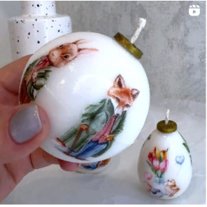 Керамические свечи. Шар и яйцо с птичкой. larose_candles Керамические свечи. Шар и яйцо с птичкой. larose_candles